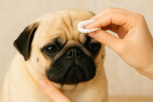 パグの顔のしわは毎日掃除が鉄則?病気予防にもつながる正しいケア方法とは