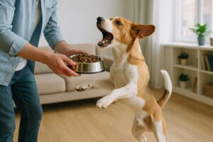 ごはん前に大騒ぎする犬。その心理と静かに待てるようになる工夫とは？